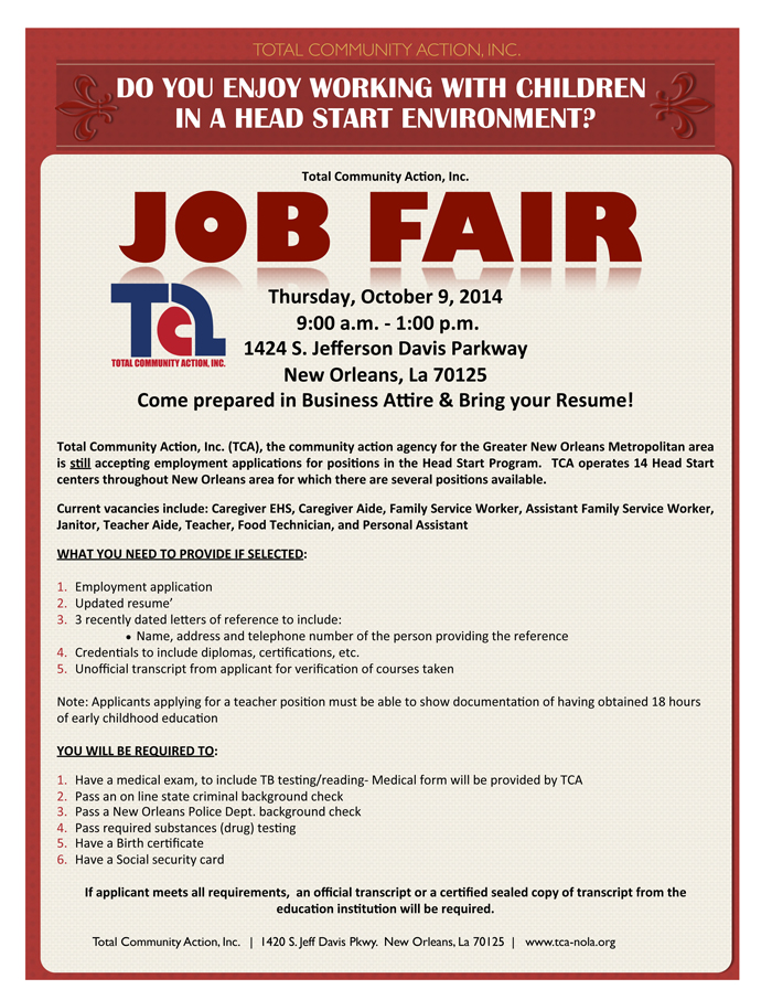 JobFairFlyer Total Community Action